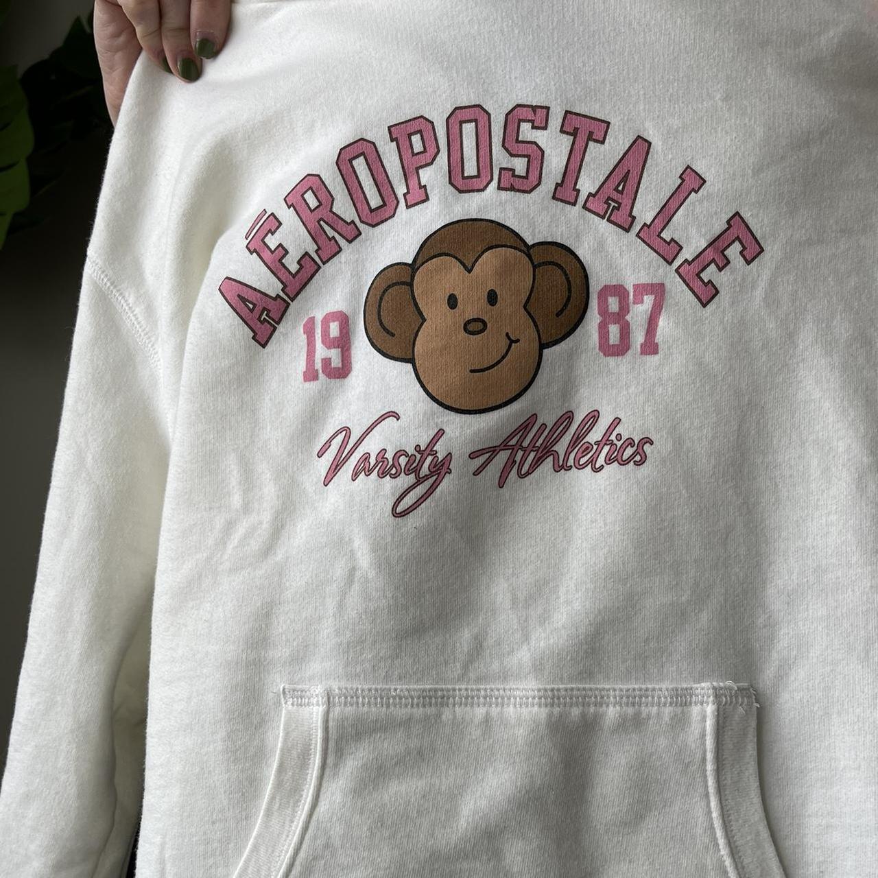 Aeropostale Women's Pink and White Sweatshirt (3)