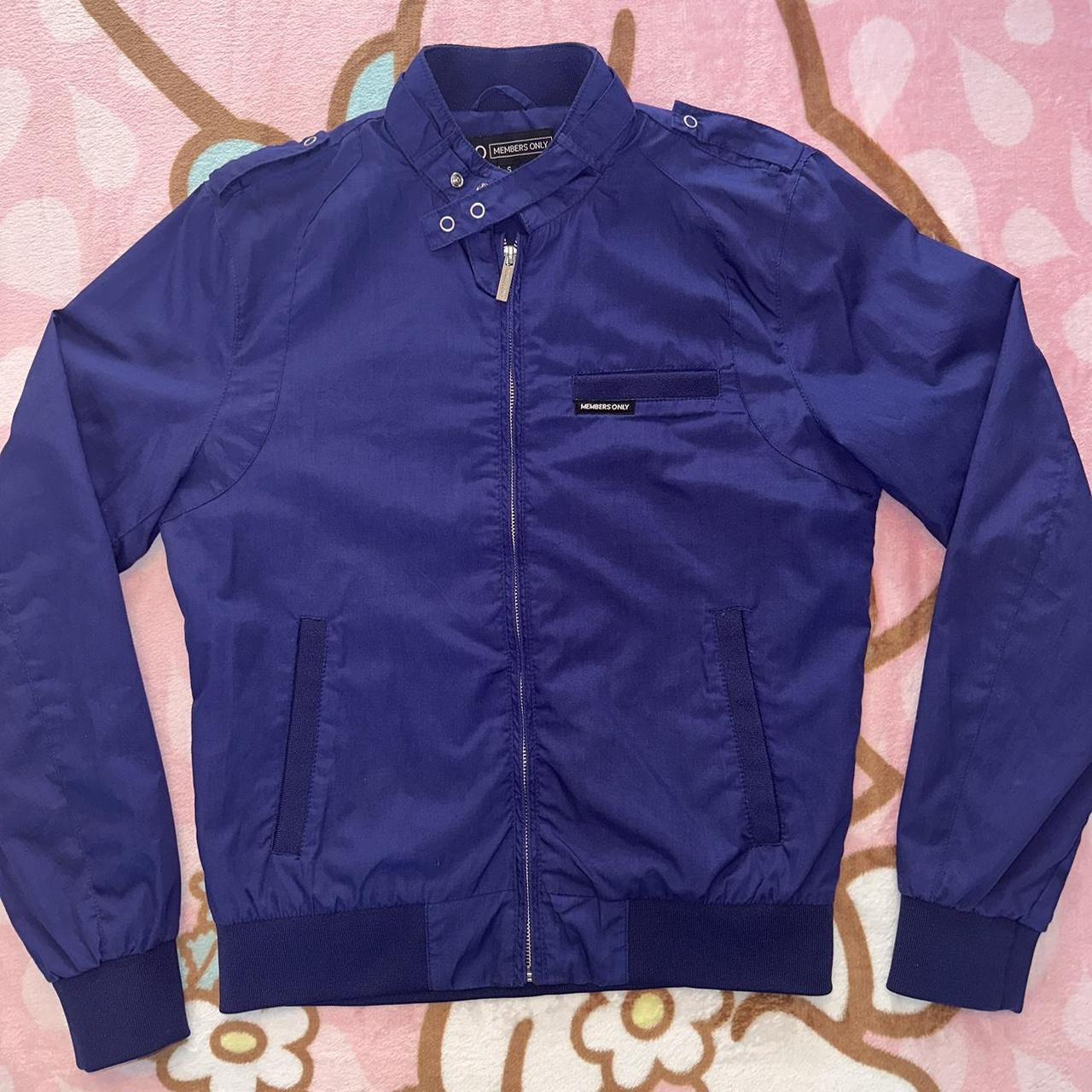 Dark Blue Members Only jacket. Size: S... - Depop