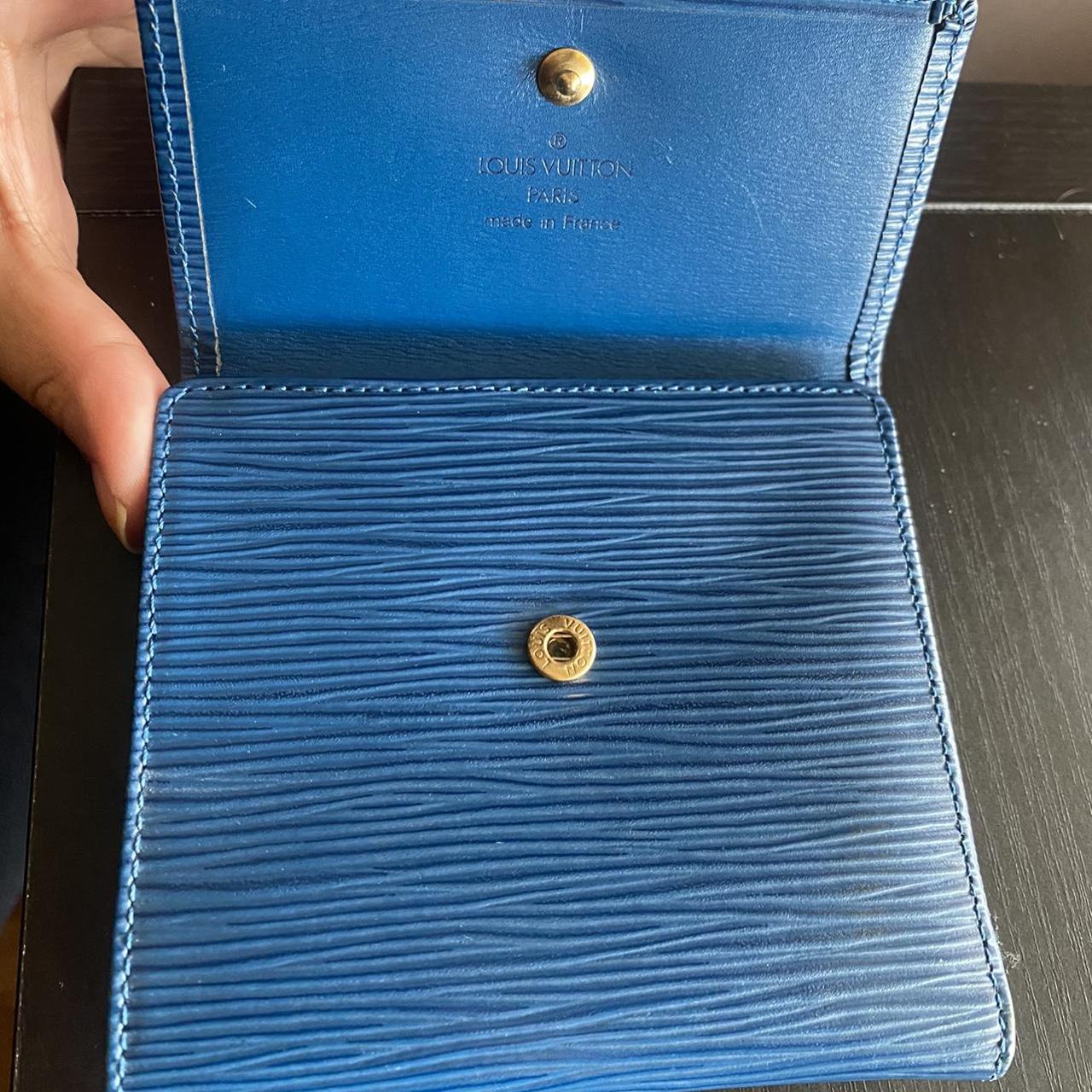 Louis Vuitton Blue Epi Elise Wallet - Depop