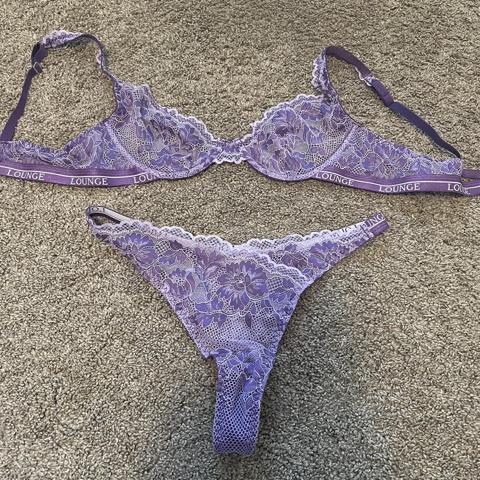 Lounge Underwear Teal Blossom Balcony Thong. Lounge - Depop