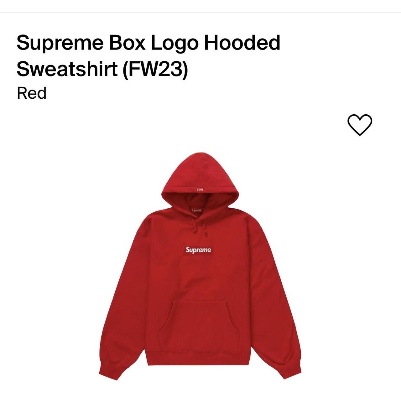 Supreme red hoodie deals box logo