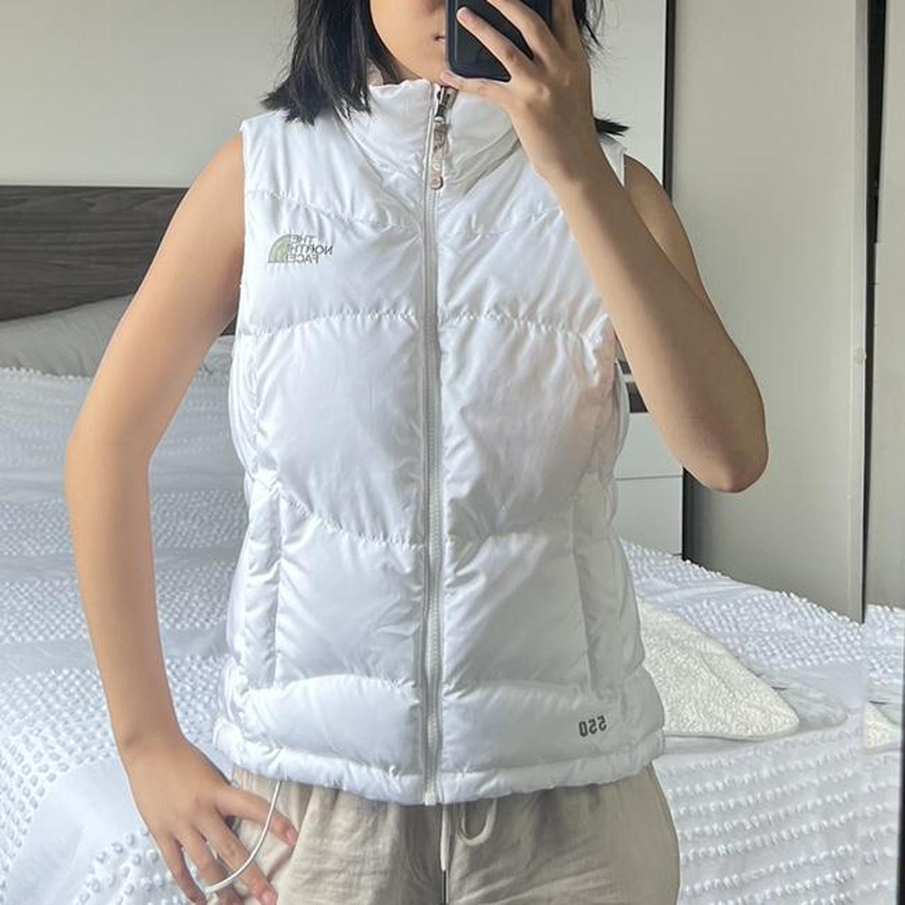 North face white puffer clearance vest