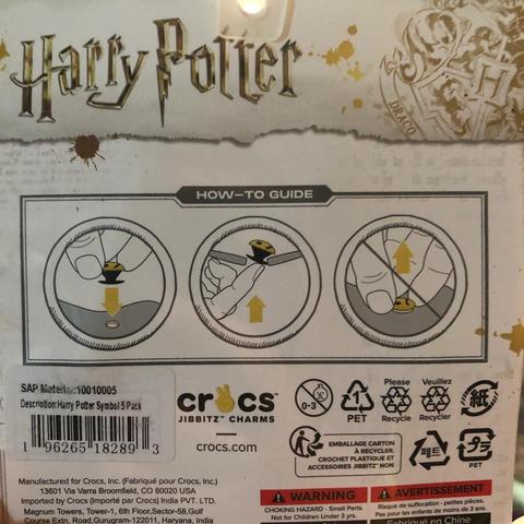 4-pc set of Harry Potter Collection Croc Charms - Depop