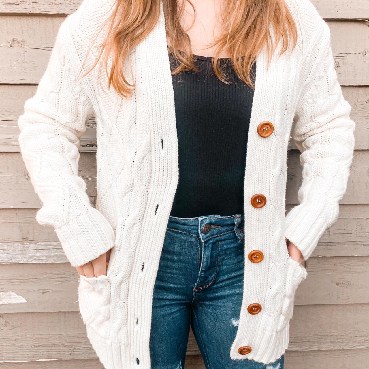 Vintage best sale cream cardigan