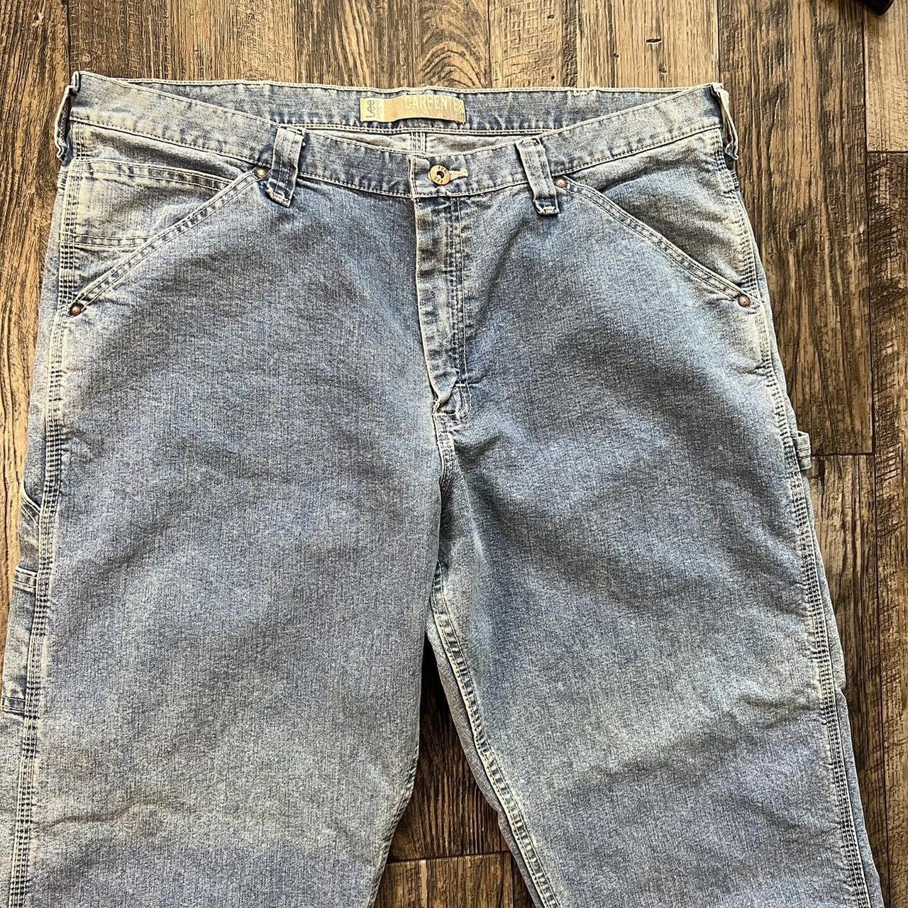 Vintage 2000s Lee carpenter utility jeans in a nice... - Depop