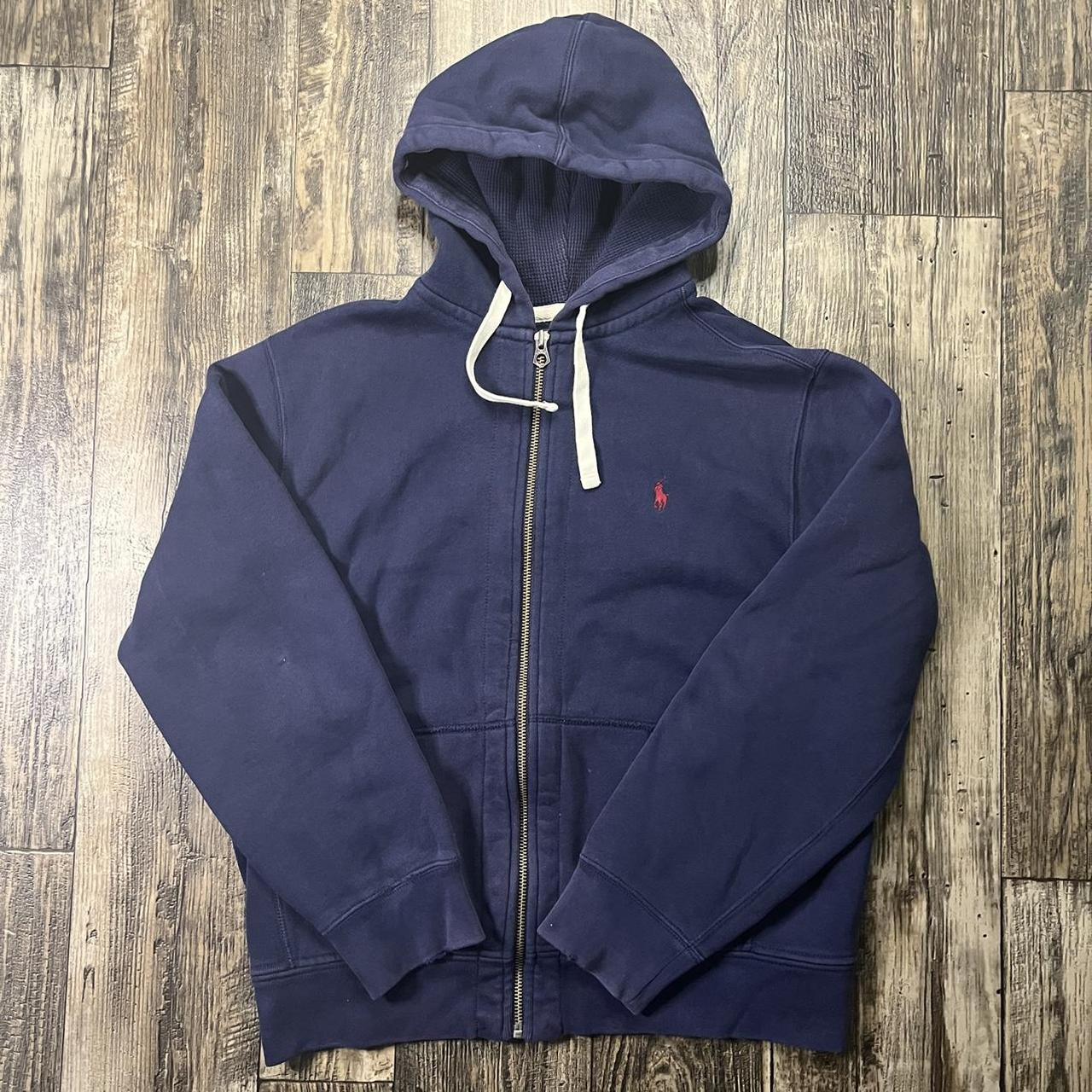 Polo Ralph Lauren zip up heavyweight hoodie in a... - Depop