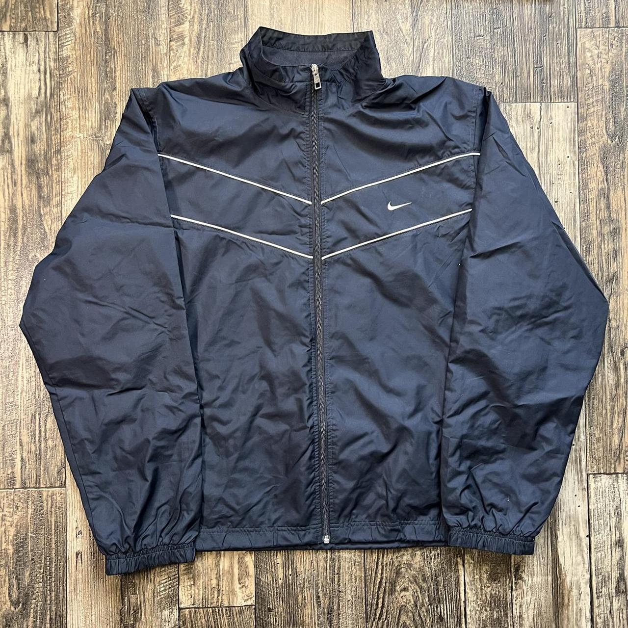 Nike Men's Navy and White Jacket | Depop