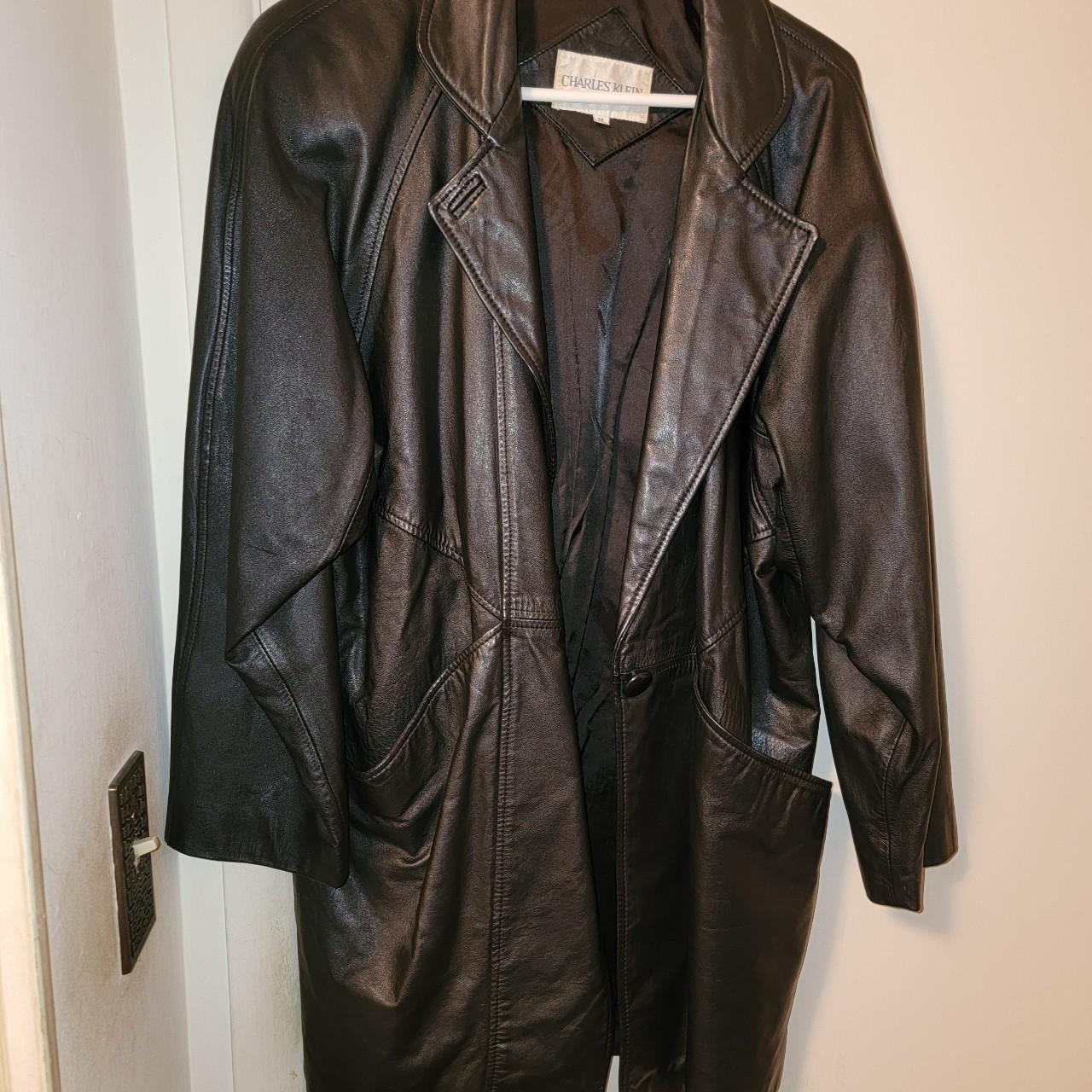 Charles klein hotsell leather coat