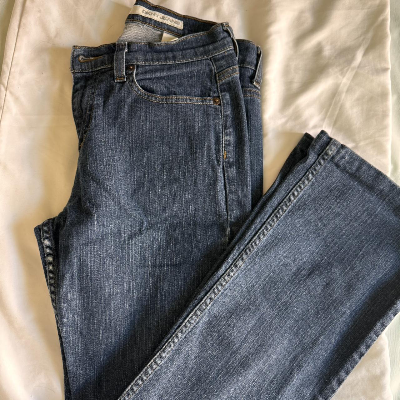 DKNY low rise flare bottom jeans #y2k #vintage... - Depop