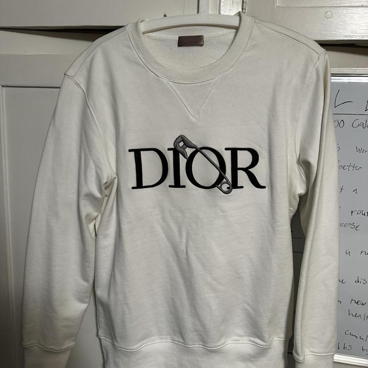 Dior Men's White and Black Jumper (2)