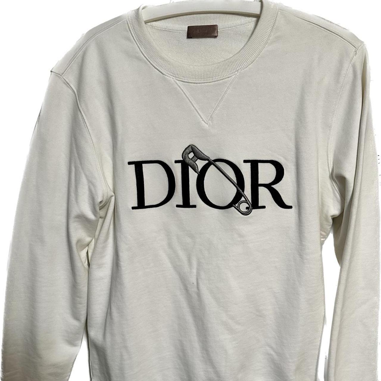 Dior Men's White and Black Jumper