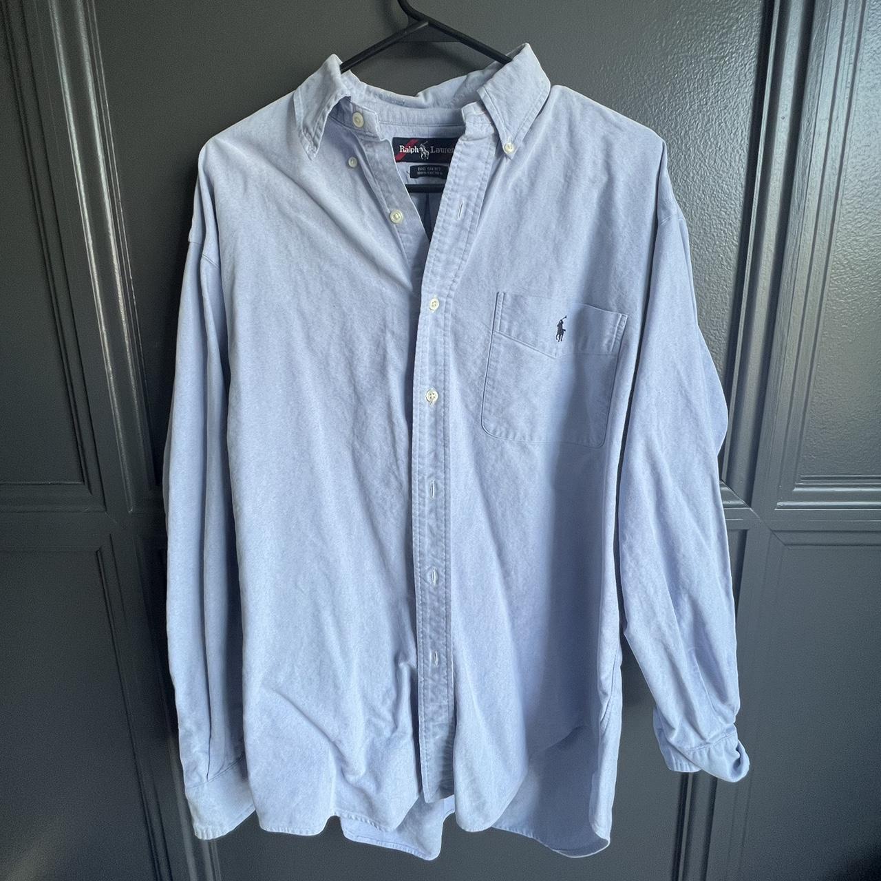 oversized fit polo ralph lauren button down its... - Depop