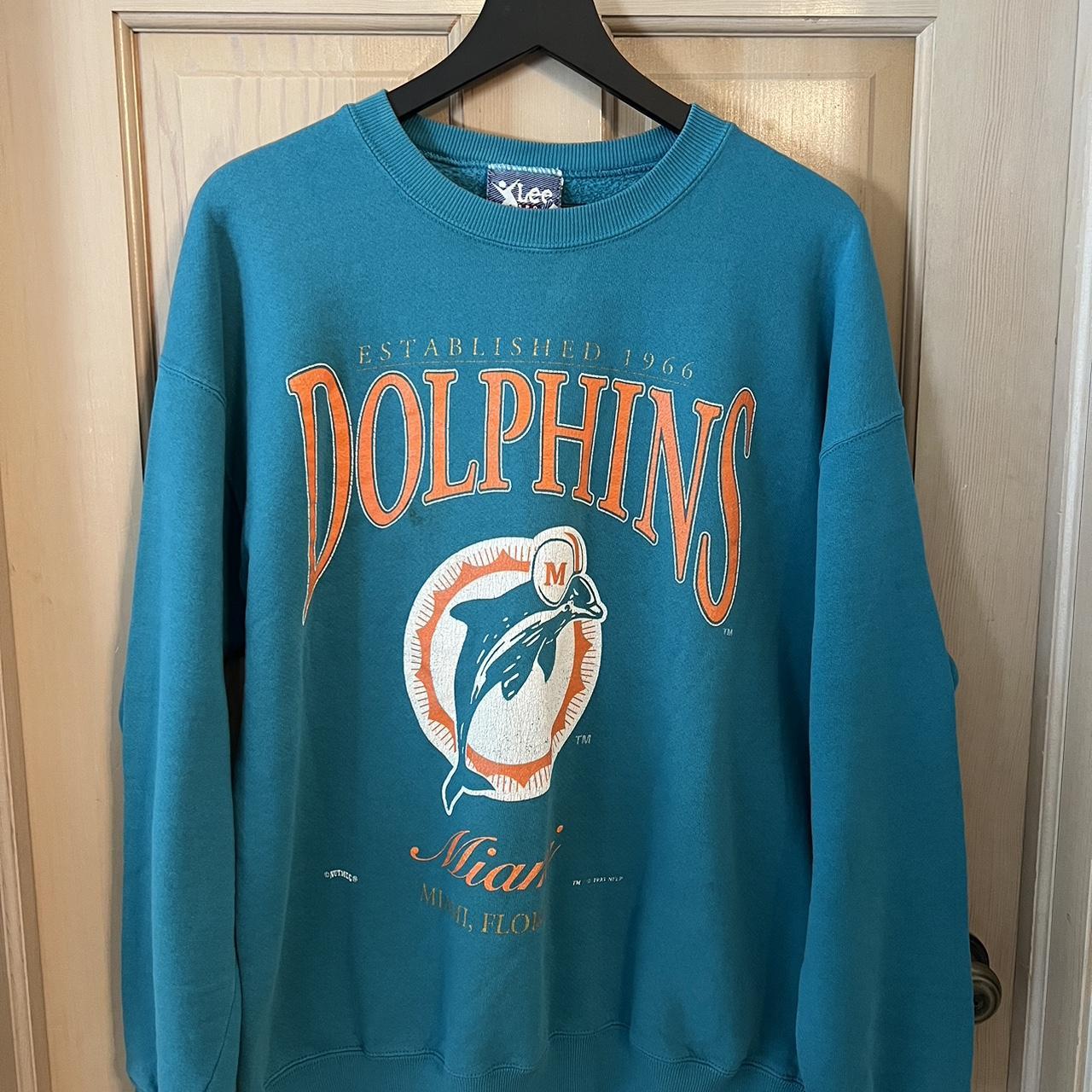 Vintage Miami Dolphins sweatshirt size XL good - Depop