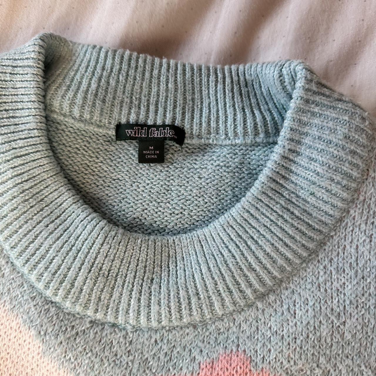 Wild Fable Women's Blue and Pink Jumper (2)
