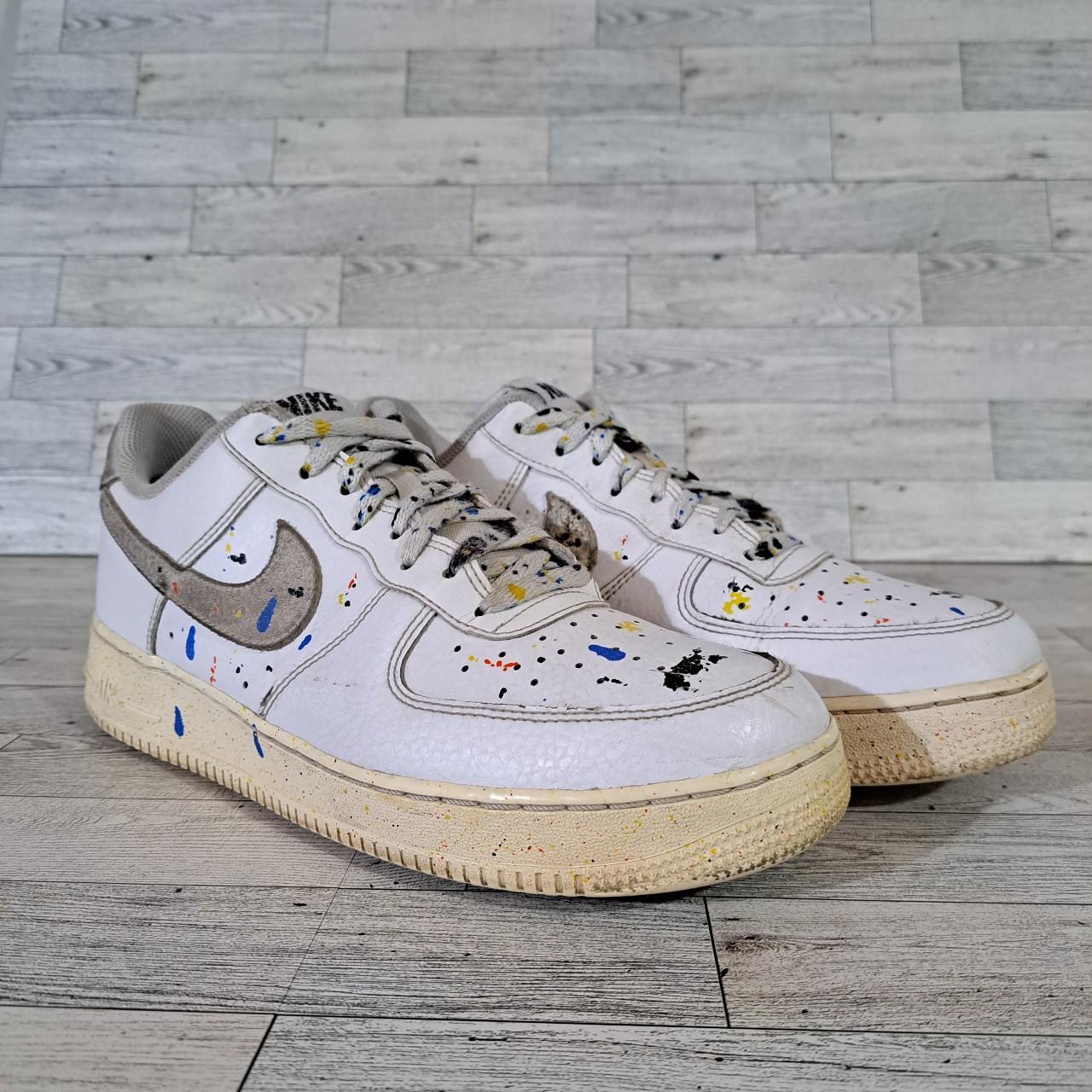 Nike Air Force 1 custom low white (Multi color splatter paint)