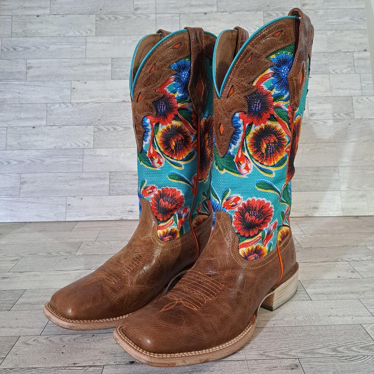 ariat women's floral textile circuit champion western boots