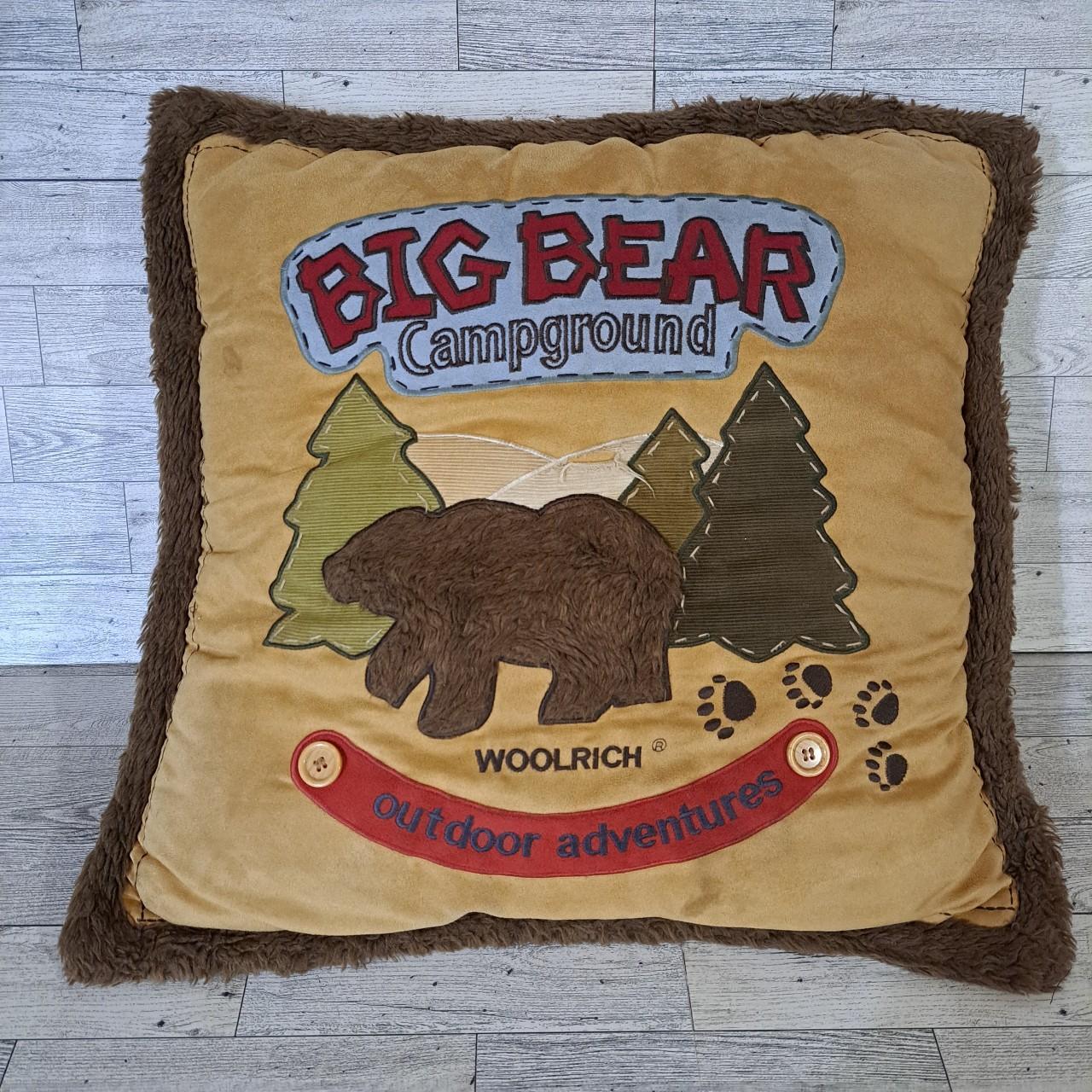 X2 Woolrich Lodge Decor BIG BEAR Campground Outdoor... Depop