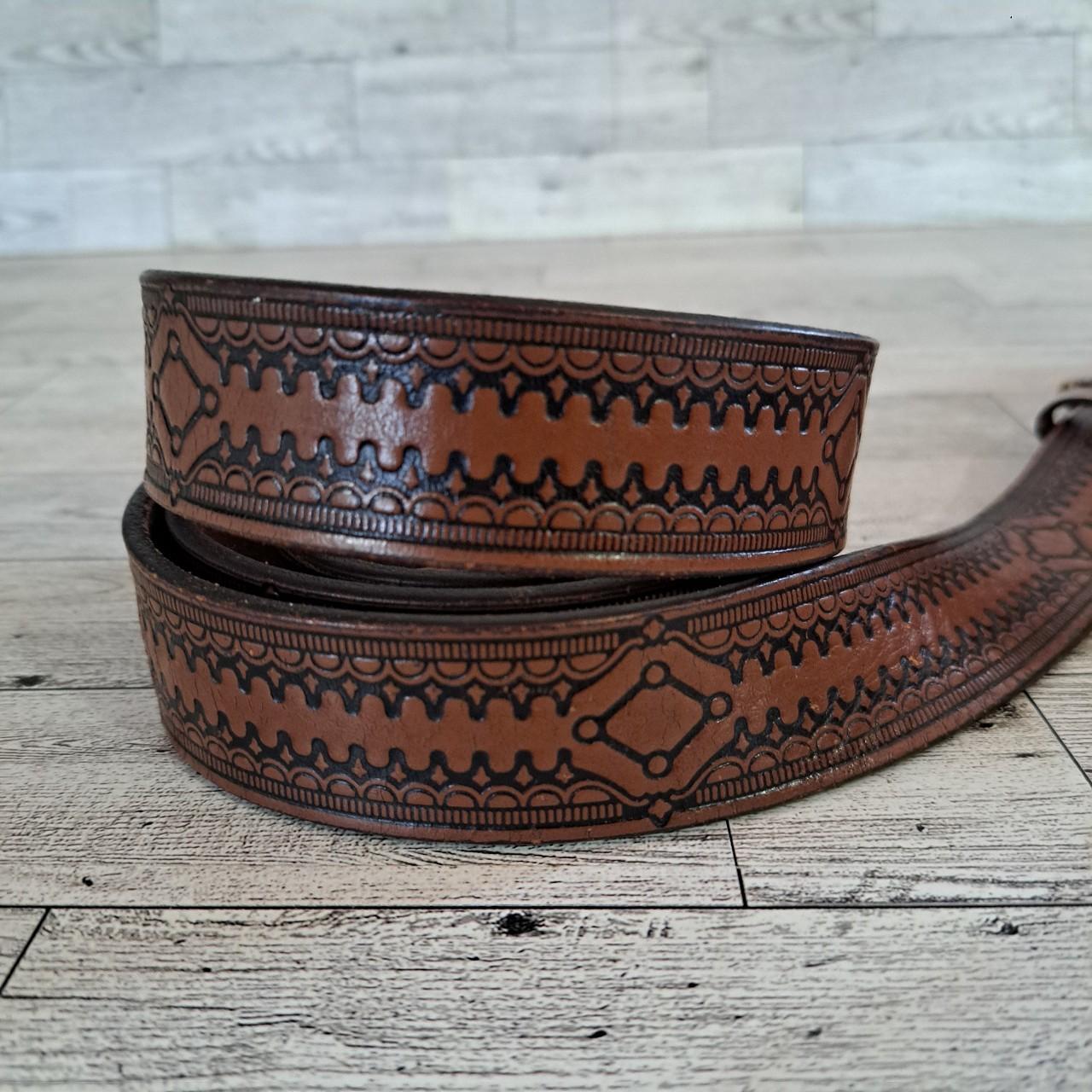 Men's Western Handmade Brown Leather Rodeo Cowboy... - Depop