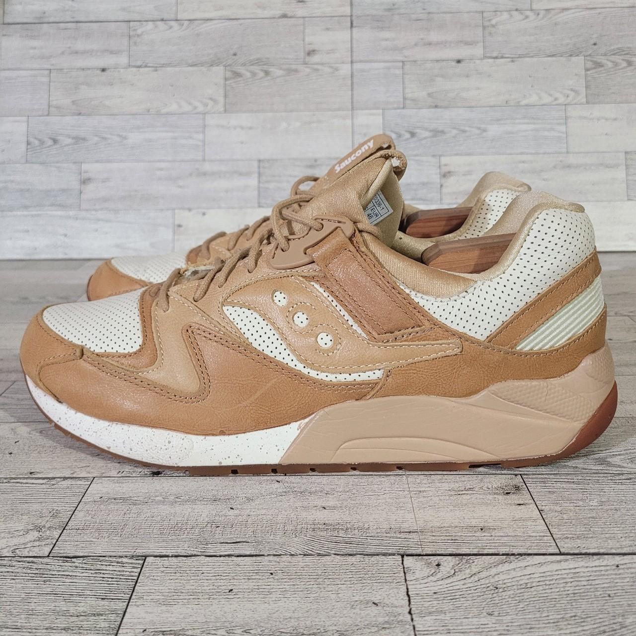 Men s Saucony Fairplay Grid 9000 Tan White Leather. Depop