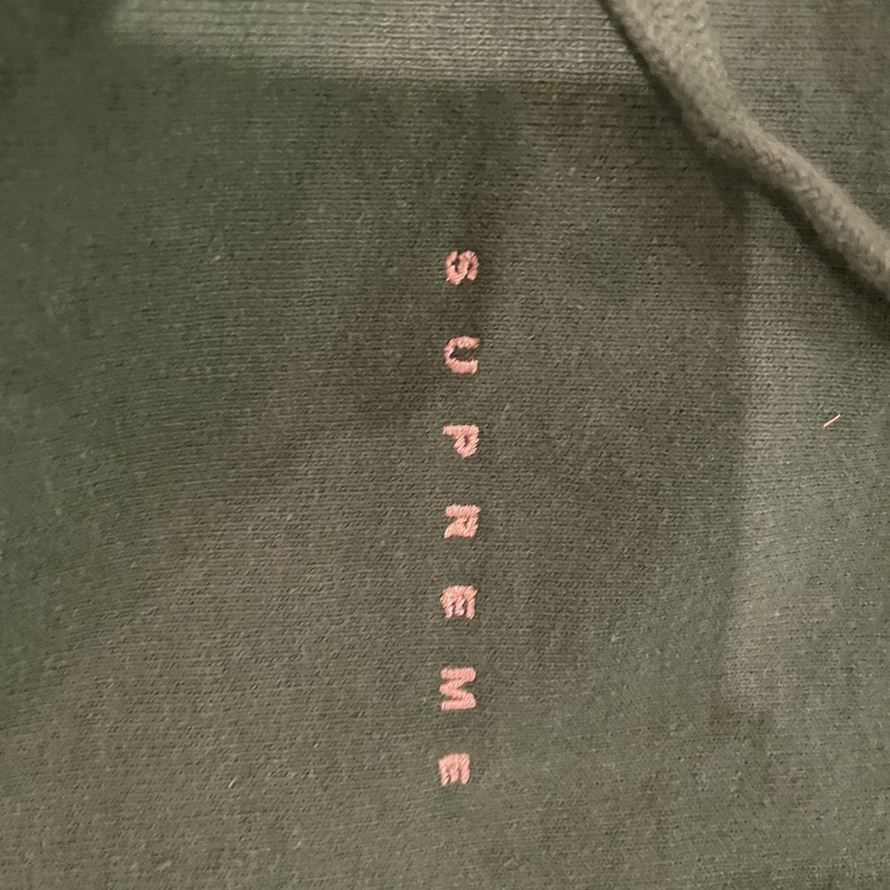 Supreme Micro Logo Hoodie Green Sweatshirt Size...