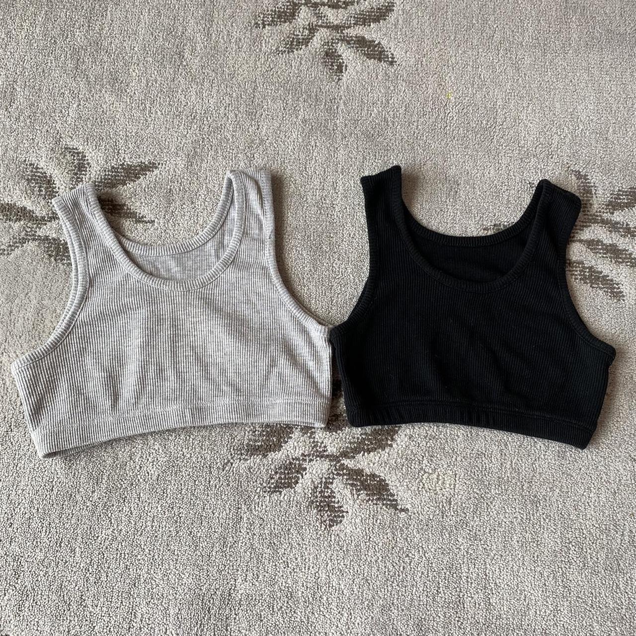 two pack of bralettes perfect for lounging... - Depop