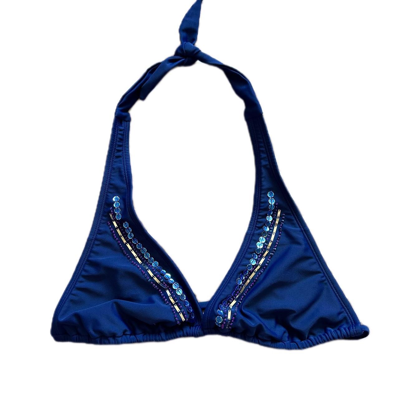 Cute bikini top with beads & sequins Depop