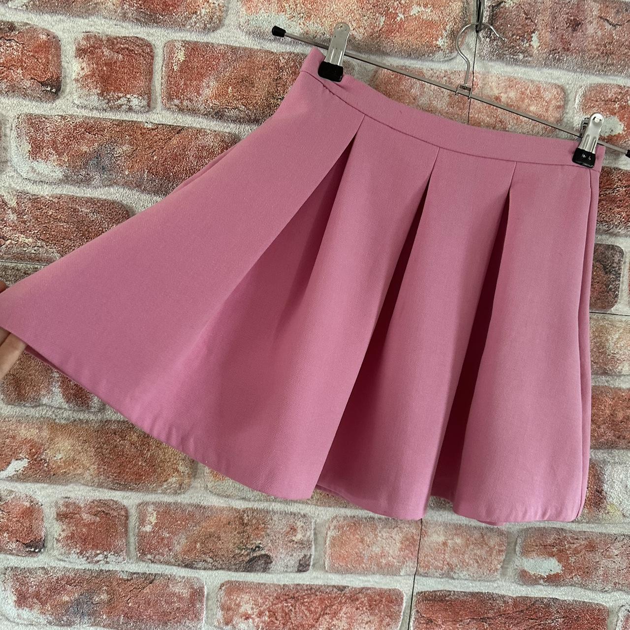 Pink Pocketed Mini Skirt Size 8 Length . Depop