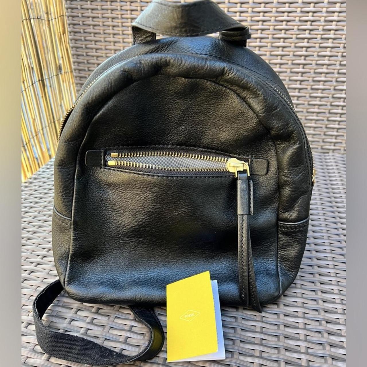 Fossil leather backpack Depop