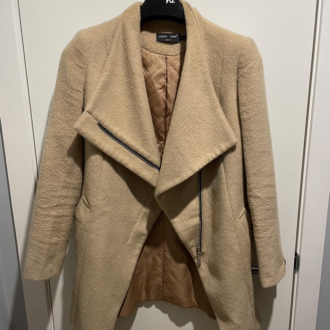 Piper Lane - Tan winter coat. Perfect for work wear... - Depop