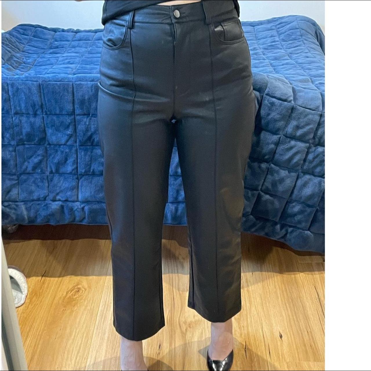 Glassons leather look black pants Size 10 High... Depop