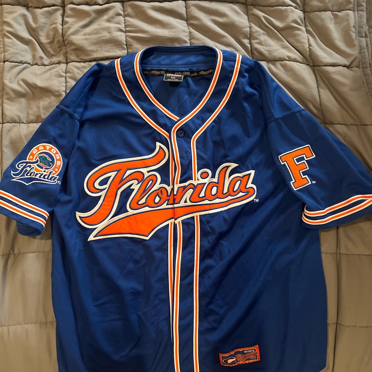 VINTAGE COLOSSEUM FLORIDA GATORS BASEBALL JERSEY SIZE XXL MADE IN KOREA