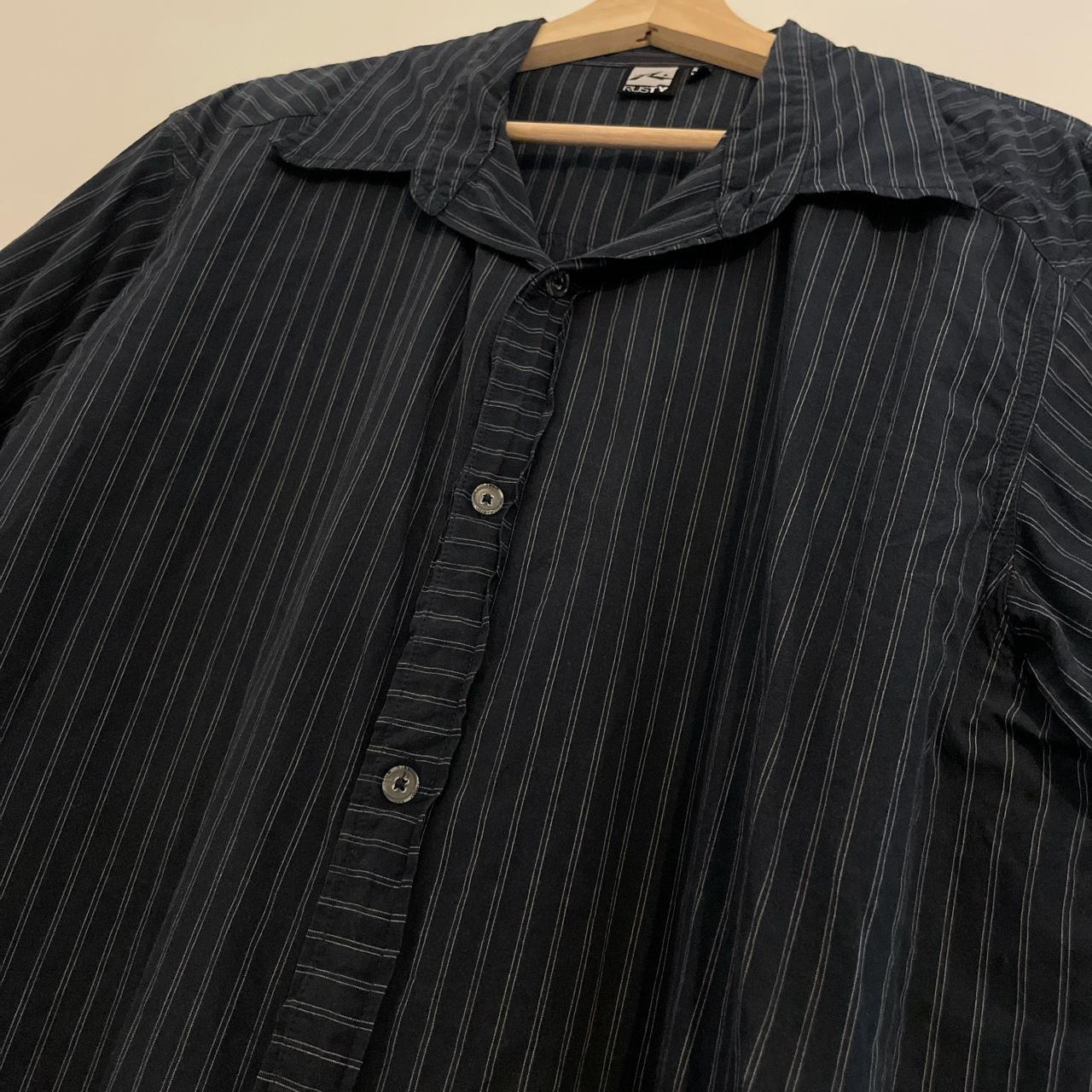 Early 2000’s Rusty striped dress shirt. Tagged size... - Depop