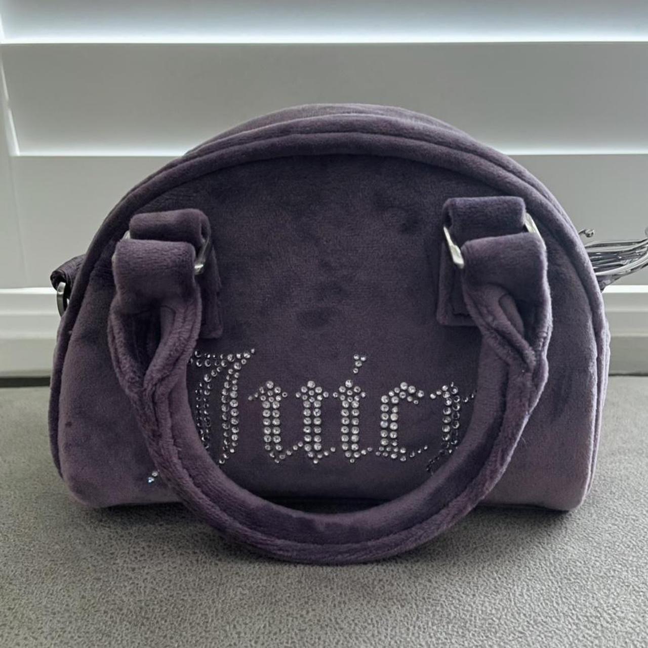 juicy couture velvet purple bowler bag never Depop