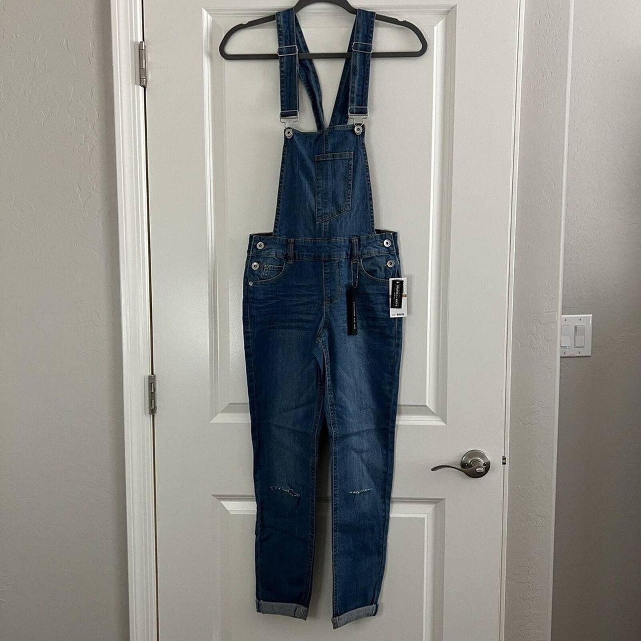 Dollhouse Women's Blue Dungareesoveralls Depop