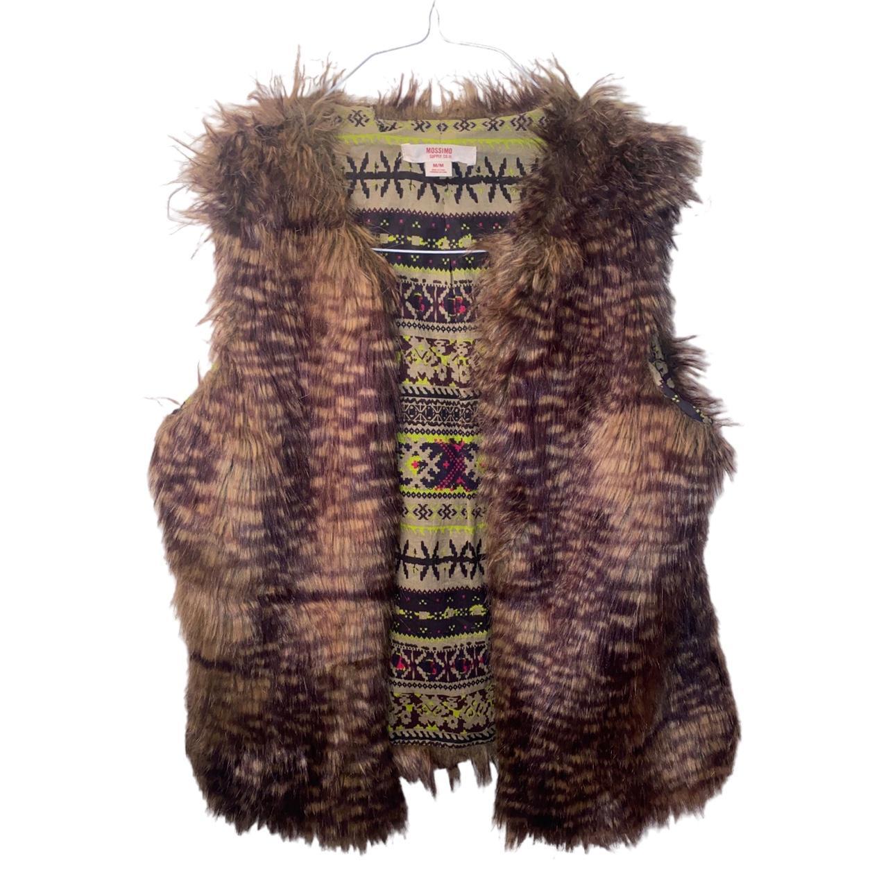 Burgundy fur hot sale vest women's