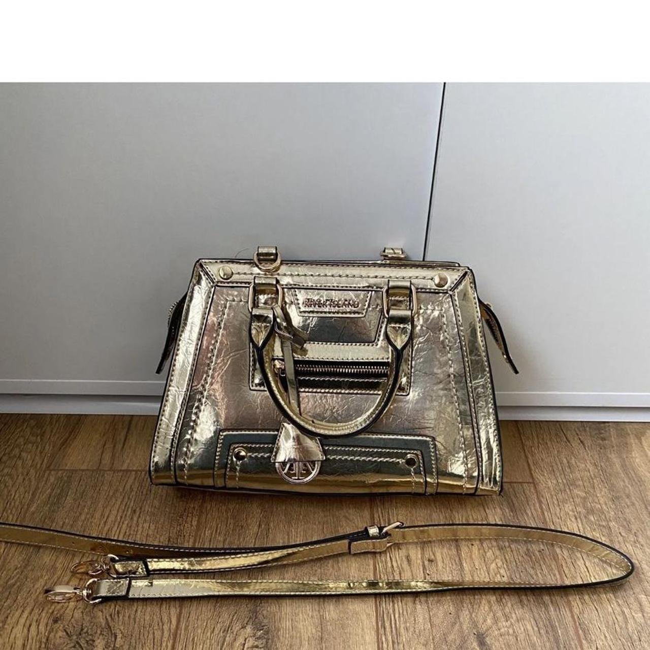 River island gold tote bag Used once RRP £41 - Depop