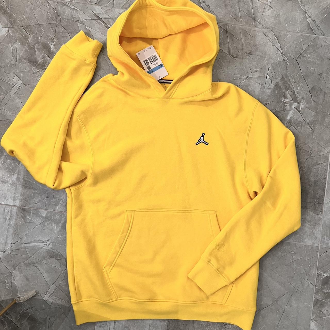 Jordan Brooklyn Fleece Hoodie “Thunder Yellow”... - Depop