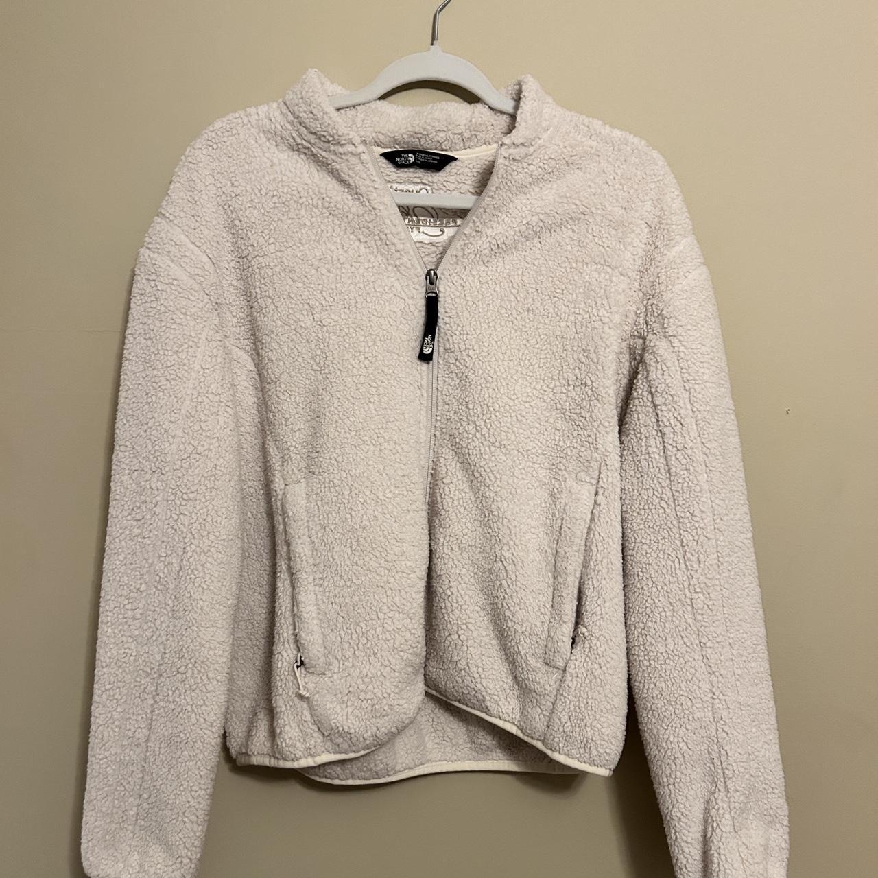 North Face fluffy women’s jacket - size women’s L... - Depop