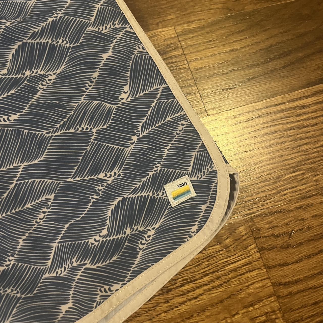 Vuori Men's Blue and White Swimsuitonepiece Depop