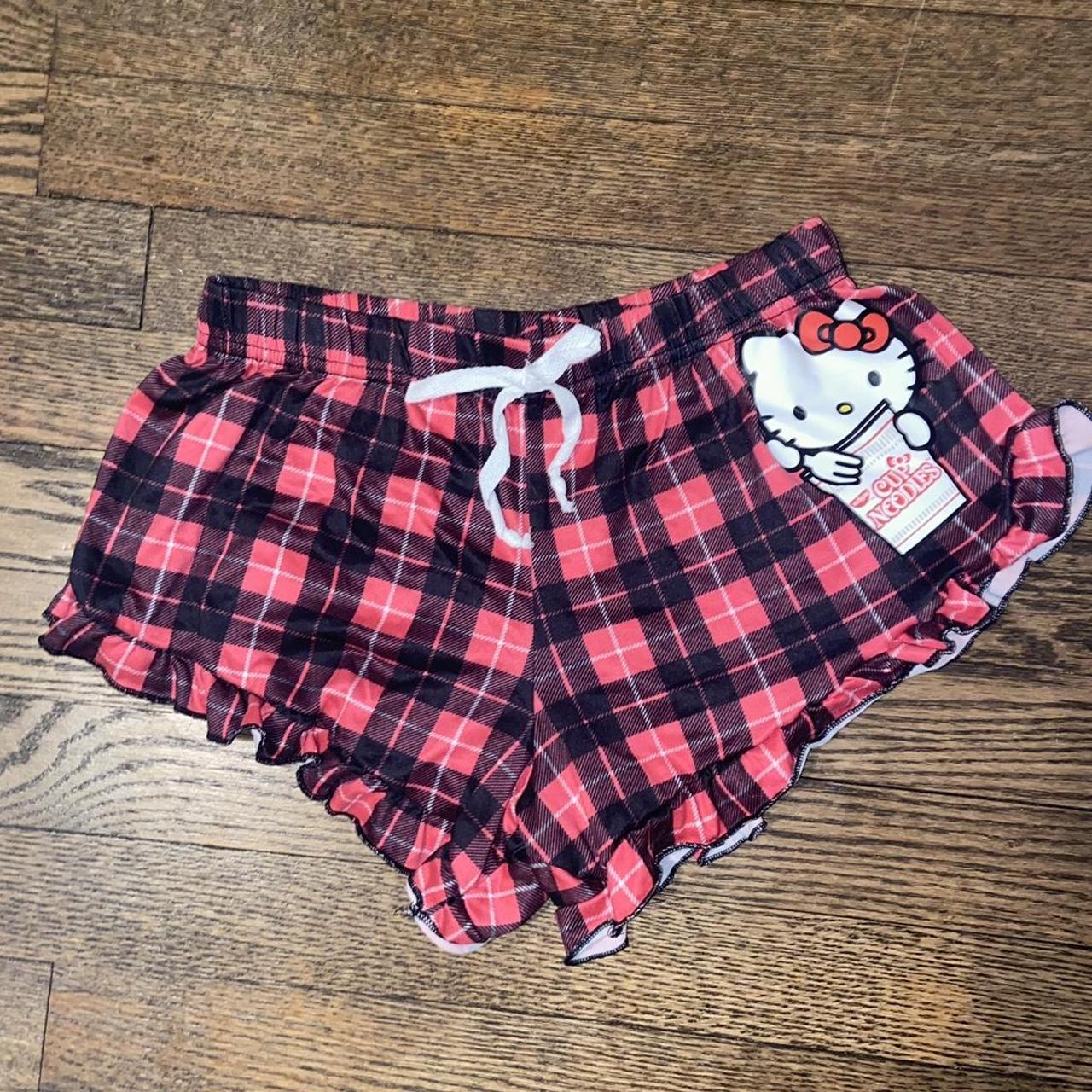 Cup Noodles x Hello Kitty pajama shorts size... - Depop