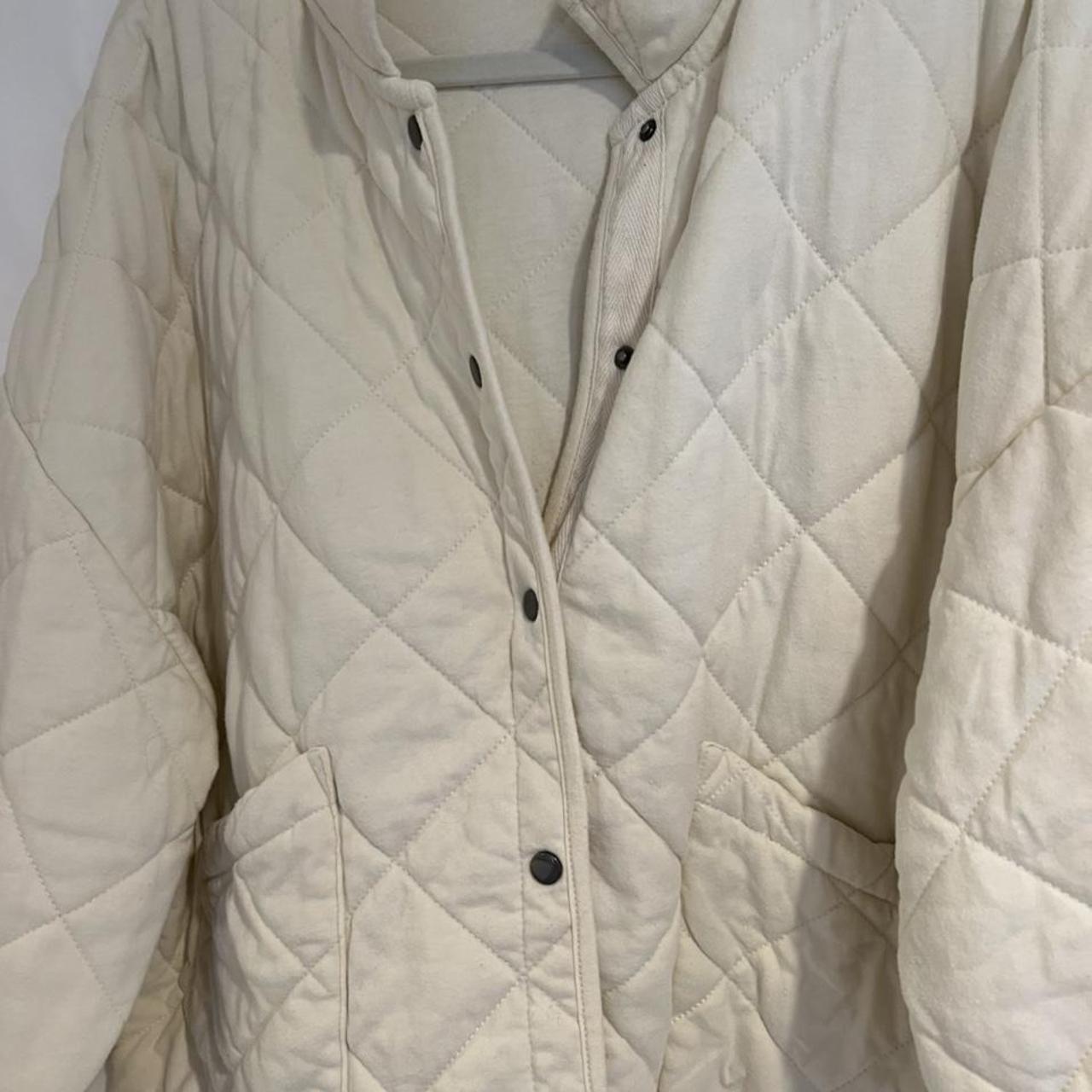 Z Supply Women's Cream Jacket Depop