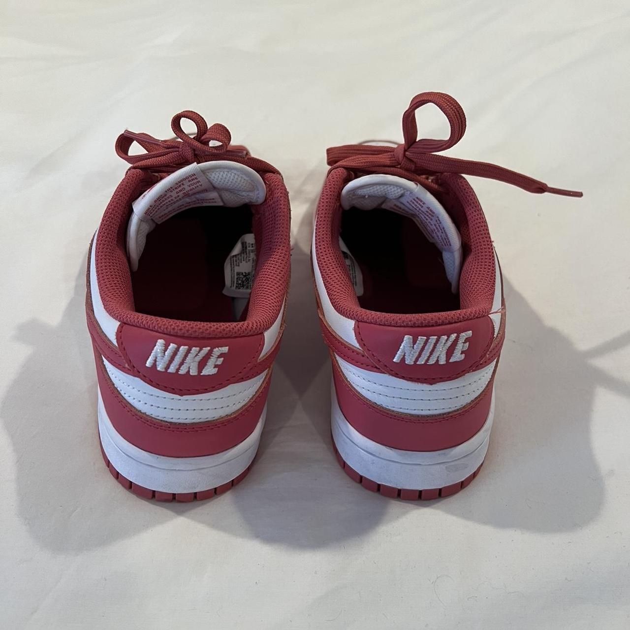 Nike Women's Pink and White Trainers | Depop