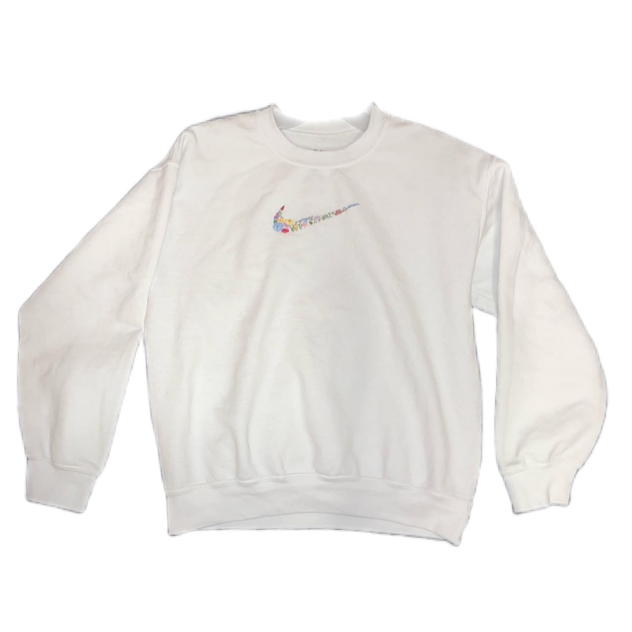 flower nike sweatshirt