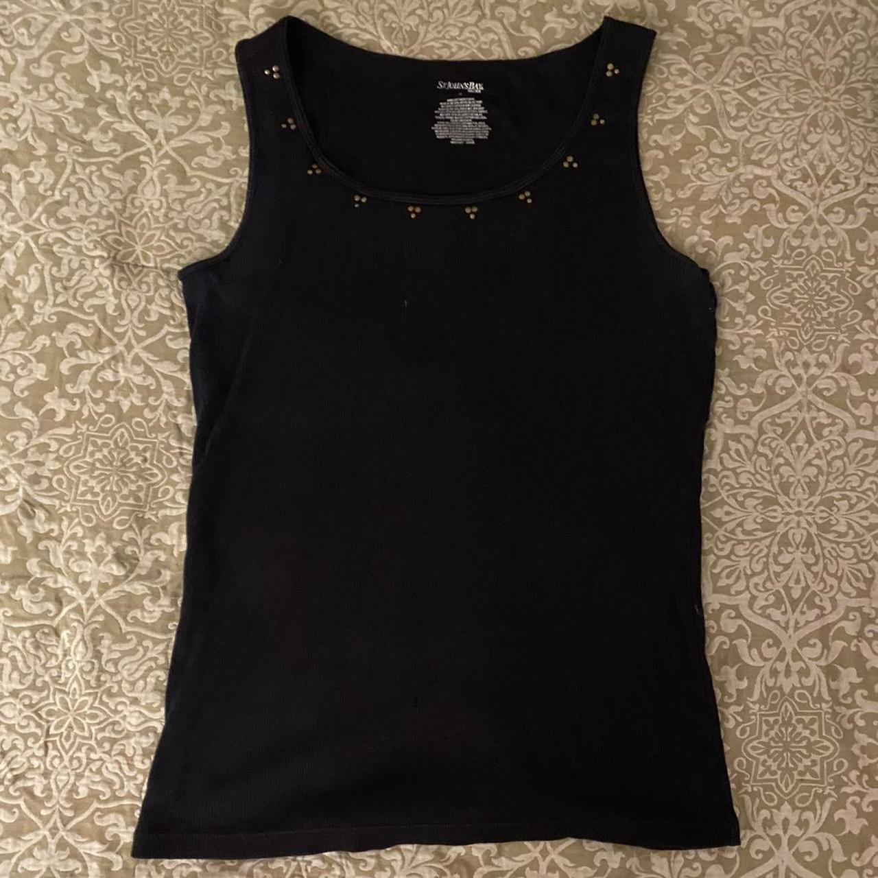 Black wife beater top size is a depop