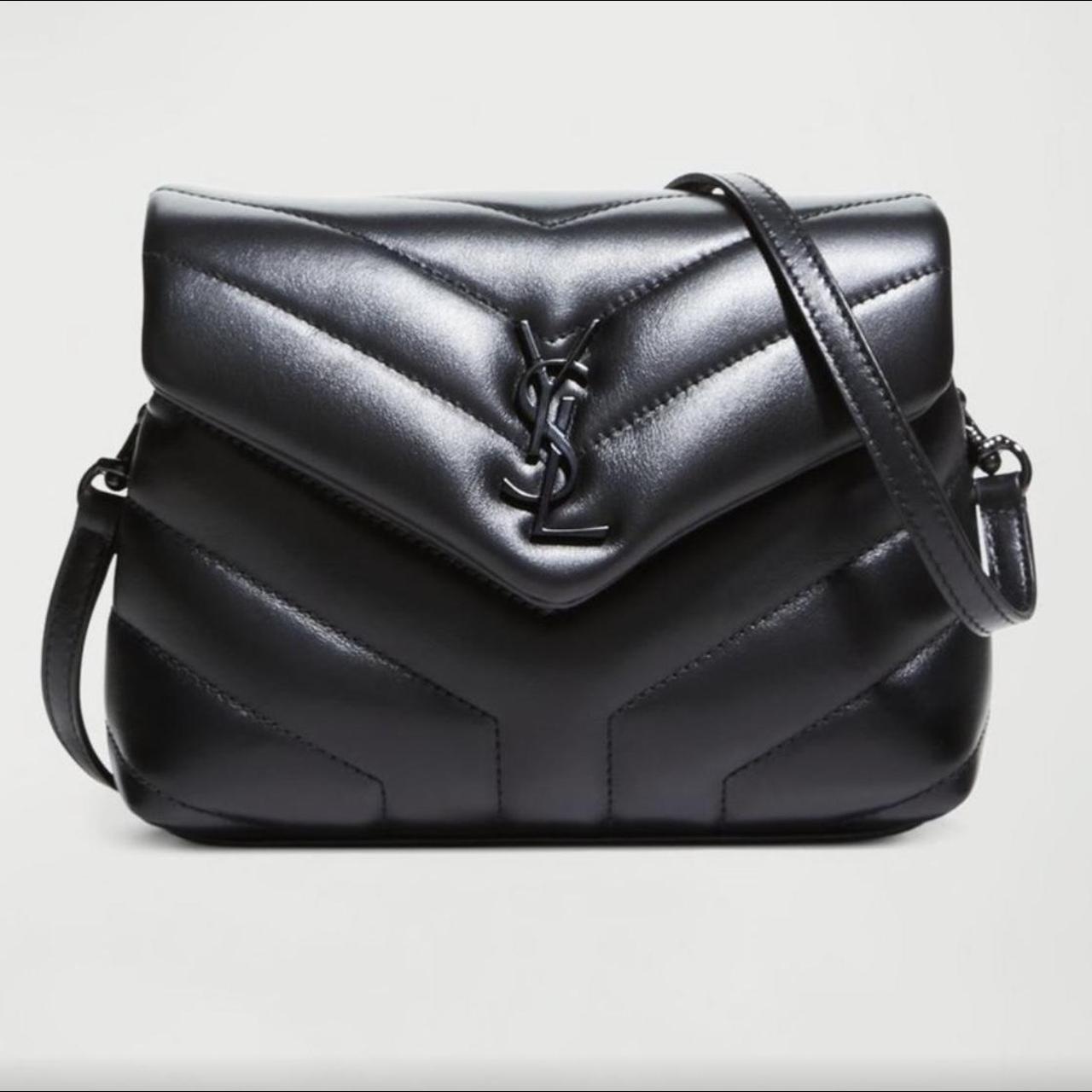 YSL SAINT LAURENT TOY LOULOU VFLAP BAG IN QUILTED... Depop