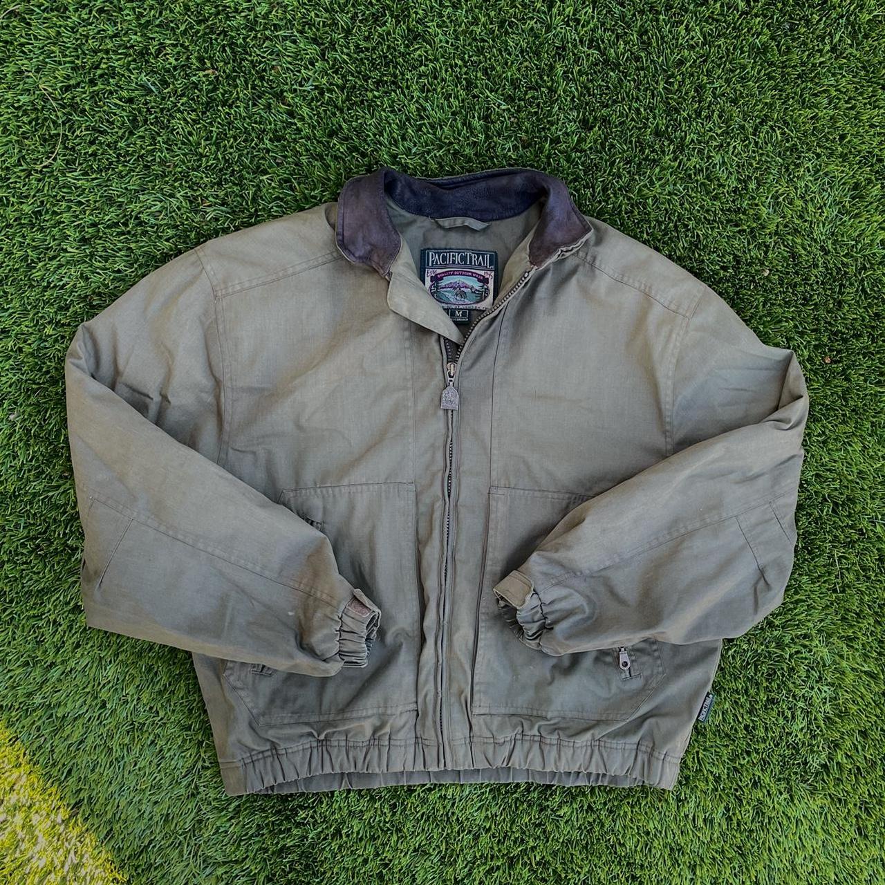 Vintage Olive Work Jacket Size M 9.7/10 Condition... - Depop