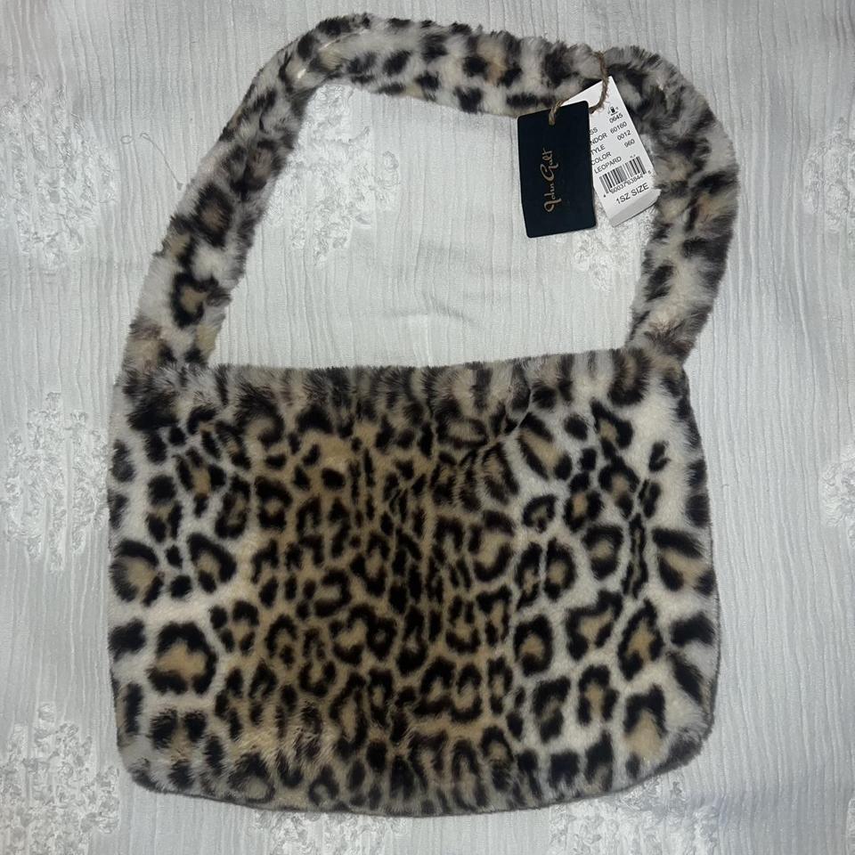 John Galt Leopard Faux Fur Bag