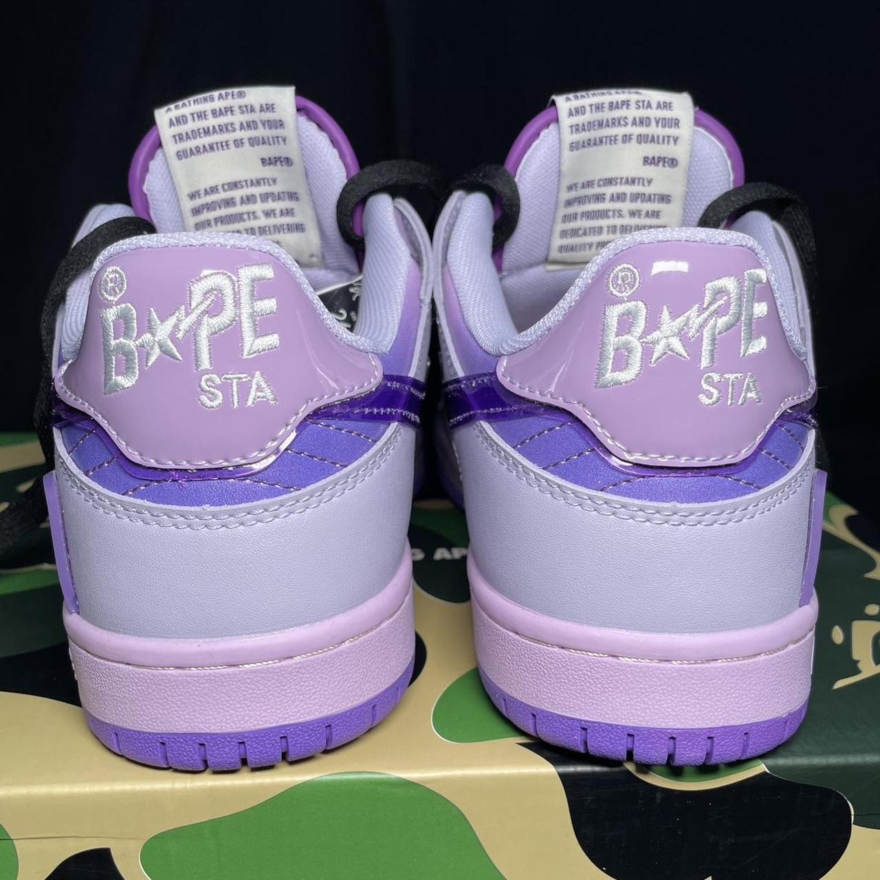 BAPE Men's Purple and Black Trainers | Depop