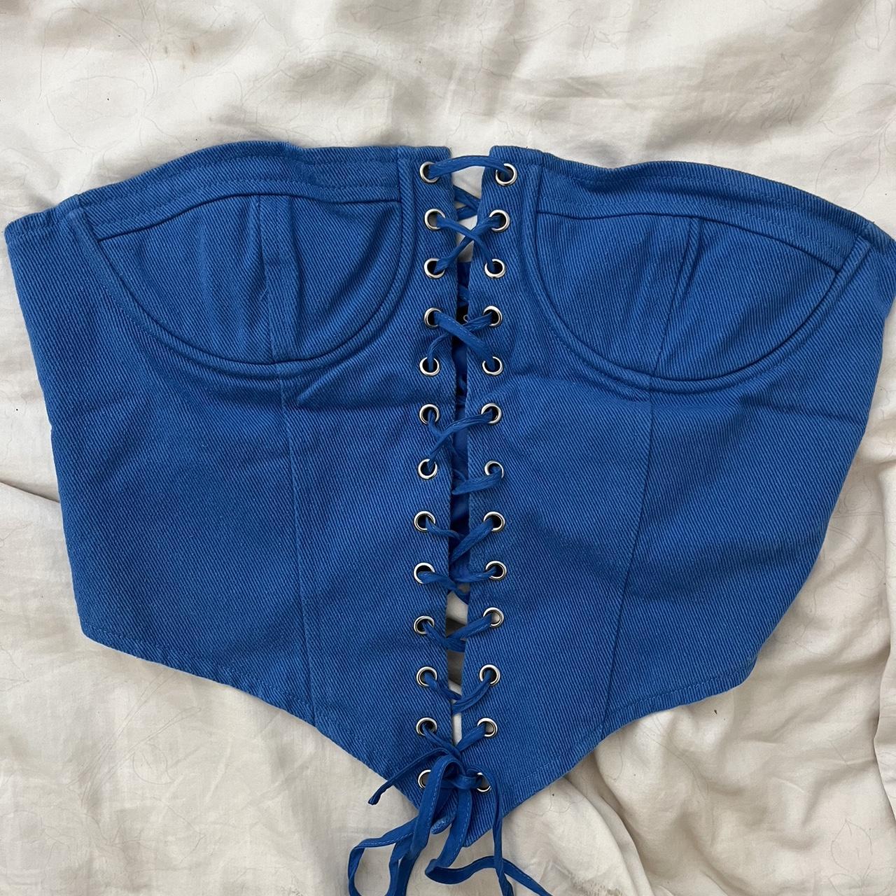 Lioness Blue Lace Up Corset From Princess Polly Depop