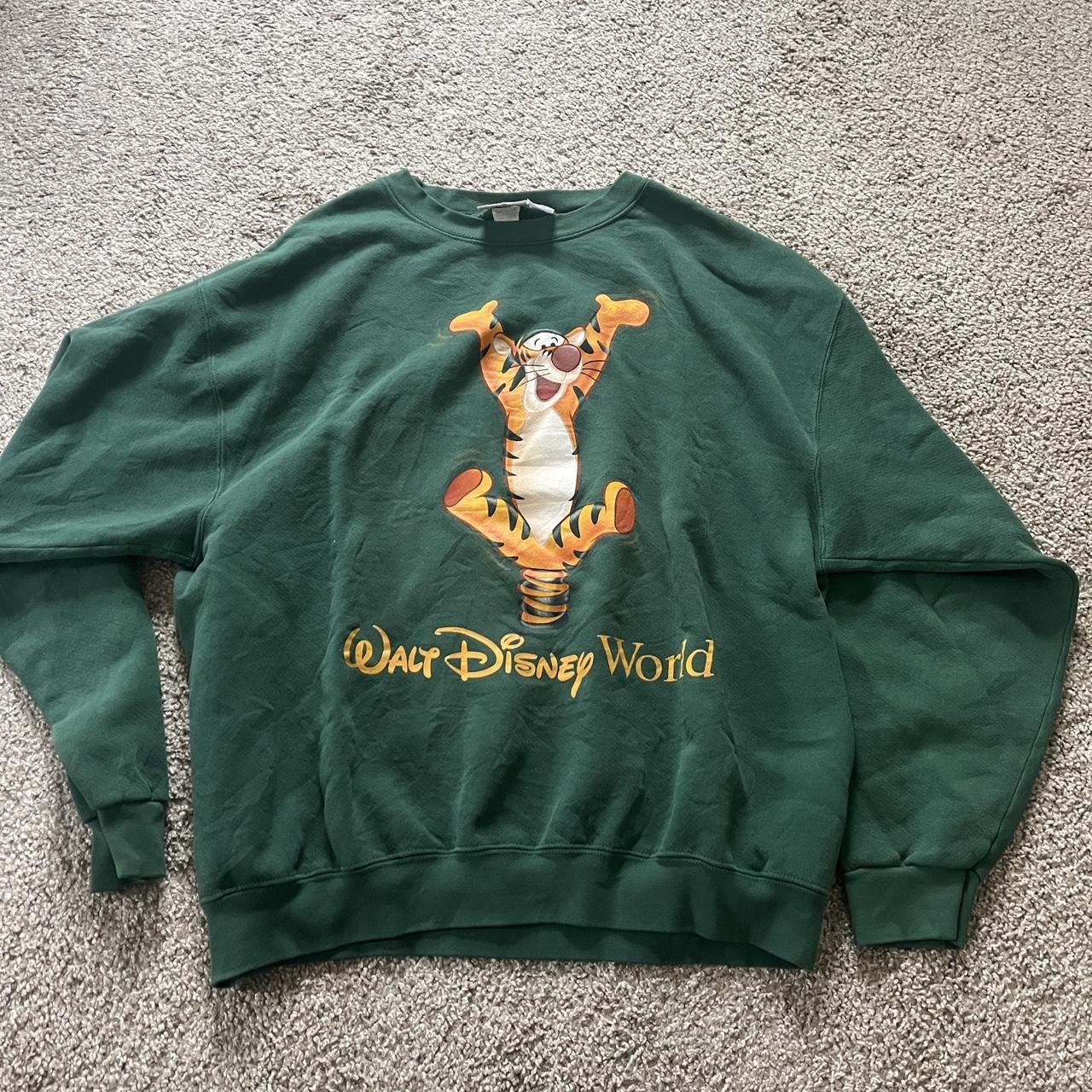 Disney Men's Sweater Green L – Vintage Tiger Sweater Walt